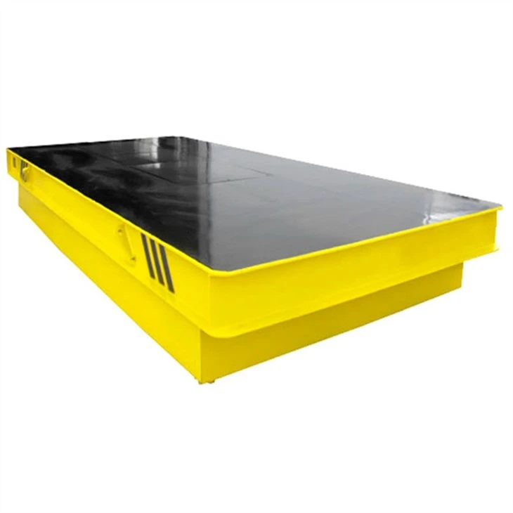 Forklift Towed Flat Decking Rail Transfer Flat Cart